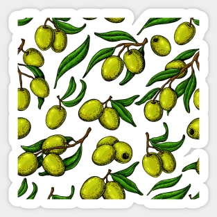 Olives - Mediterranean pattern Sticker